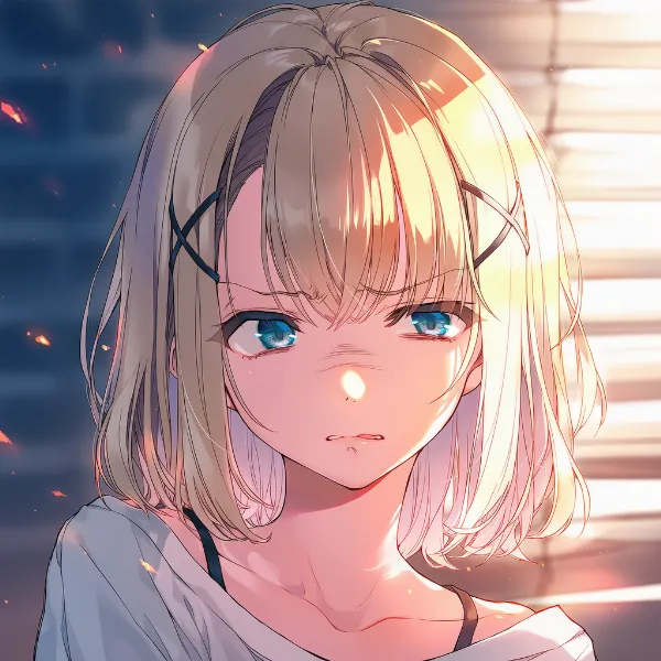 嫌悪の悔しさの表情プロンプト(disgust)|AIイラスト