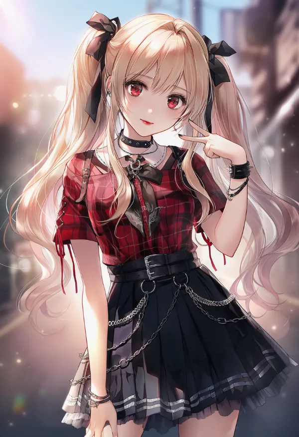 精巧なデザインのエモファッションのAIイラスト作例