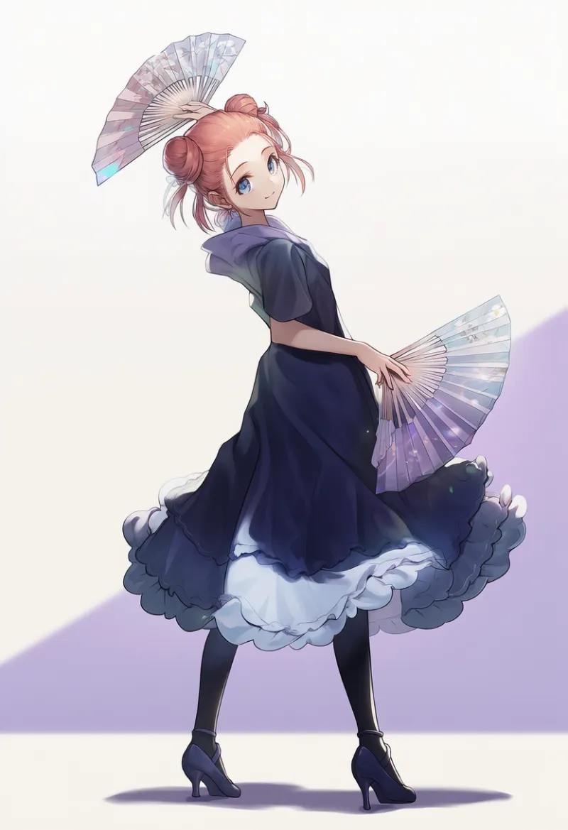 扇ダンスのAIイラストとプロンプト紹介