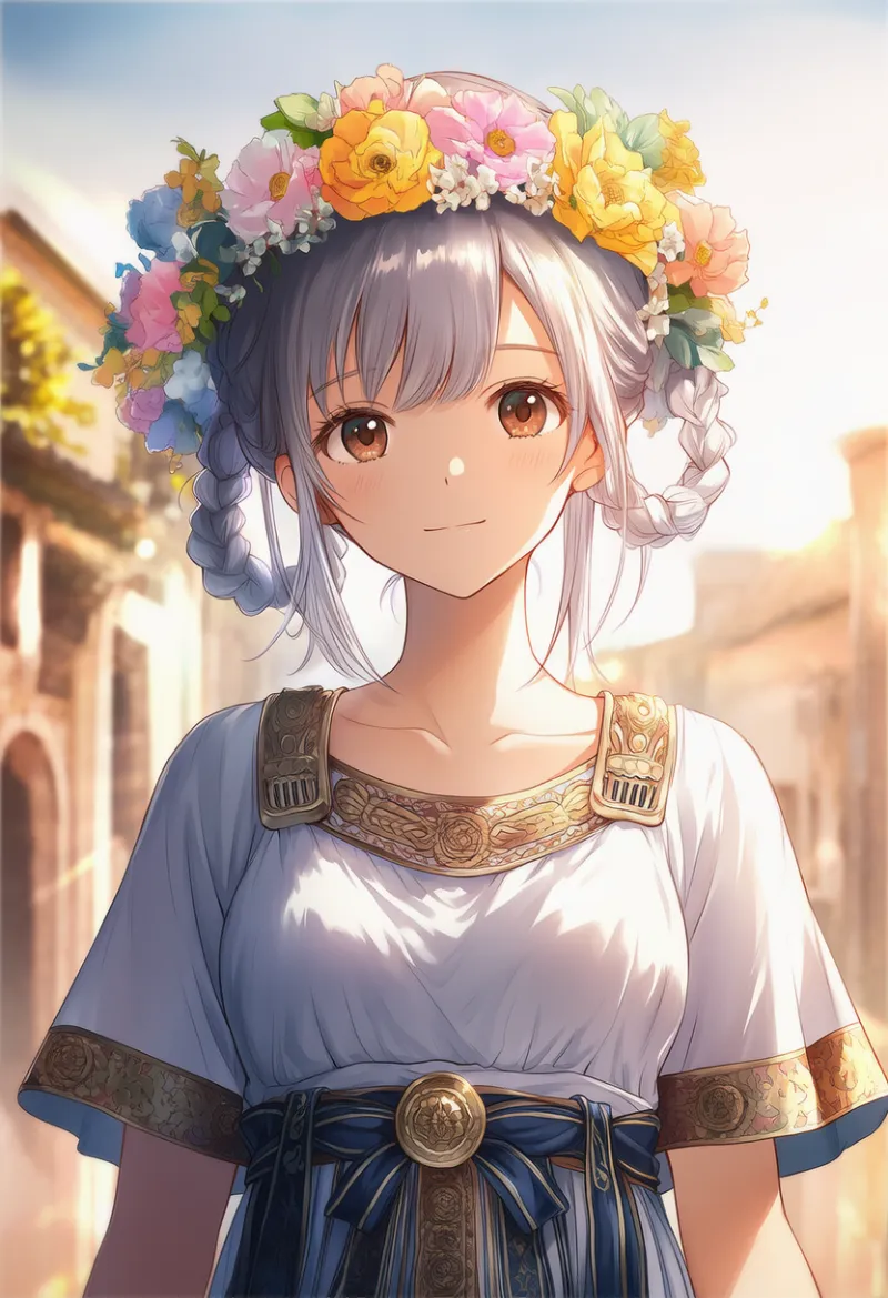 花の輪（花冠）のAIイラスト｜プロンプト紹介