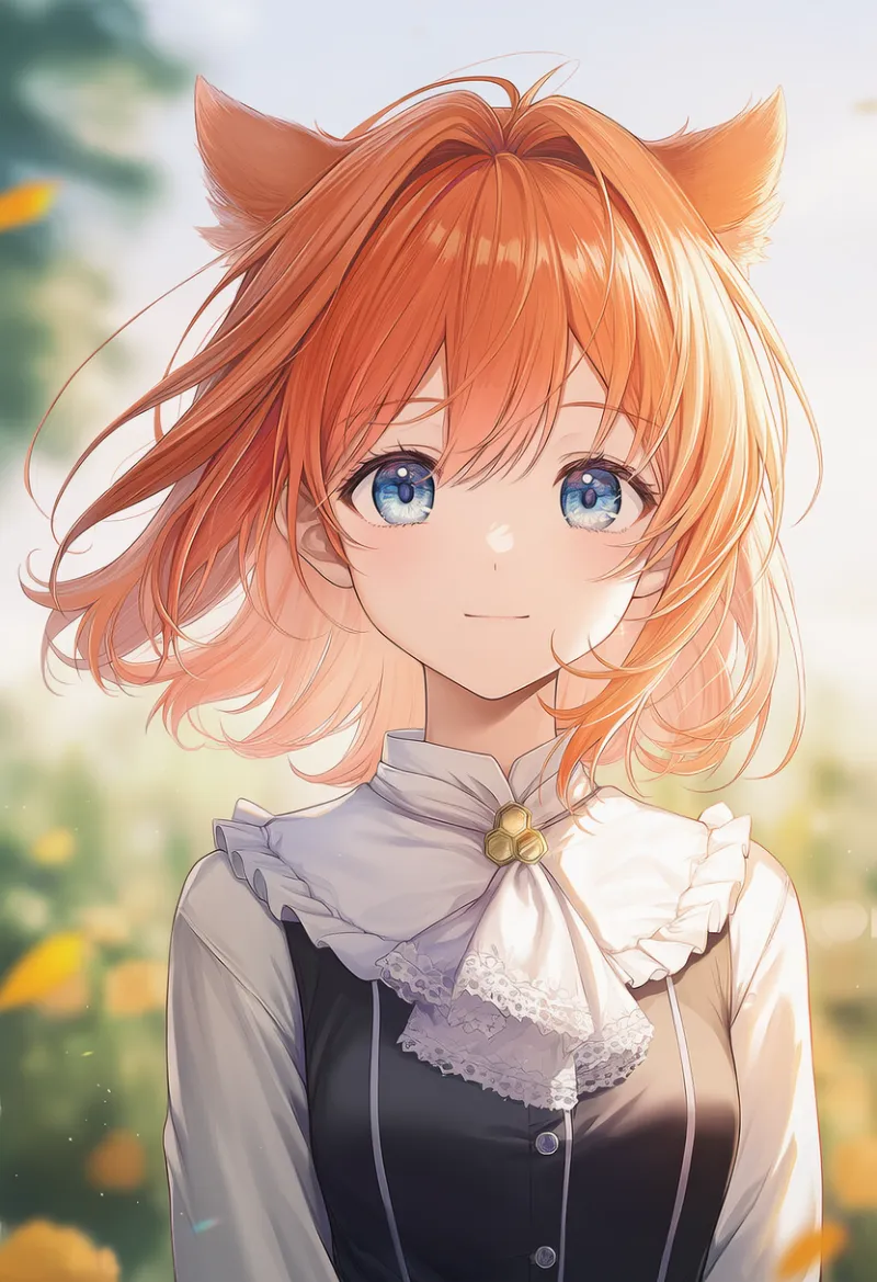 フリル付きアスコットのAIイラスト|プロンプト紹介