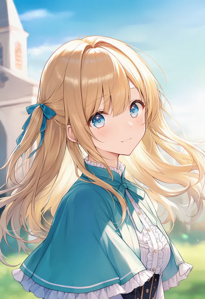 フリル付きケープレットのAIイラスト|プロンプト紹介