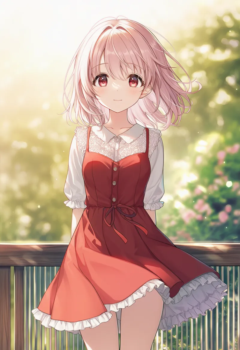 フリル付きドレスのAIイラスト|プロンプト紹介