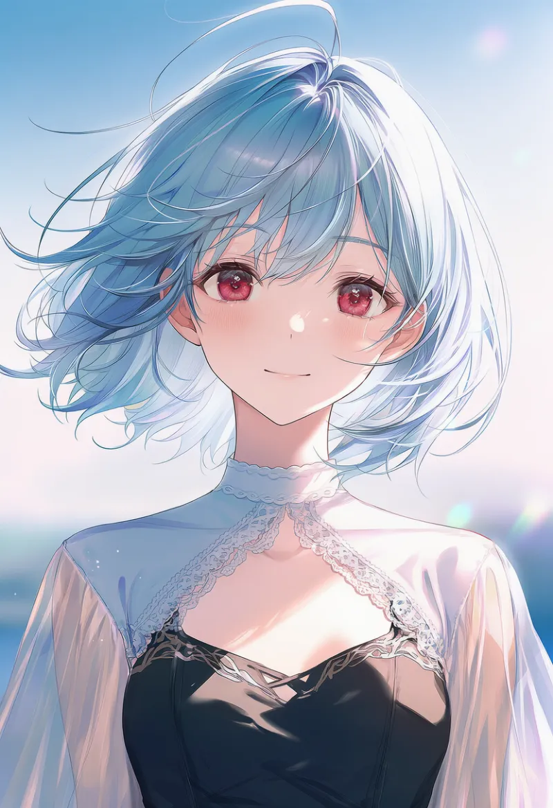 フリル付きショールのAIイラスト|プロンプト紹介