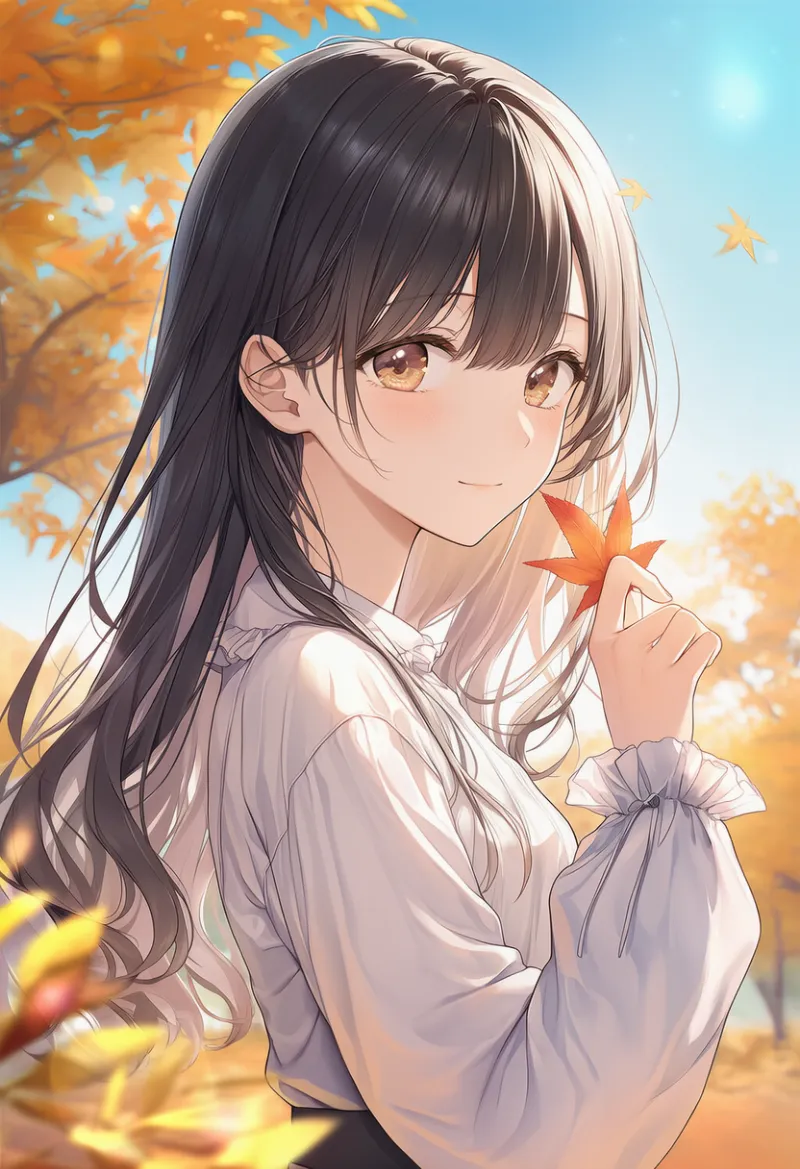 パフ長袖のフリル袖のAIイラスト|プロンプト紹介