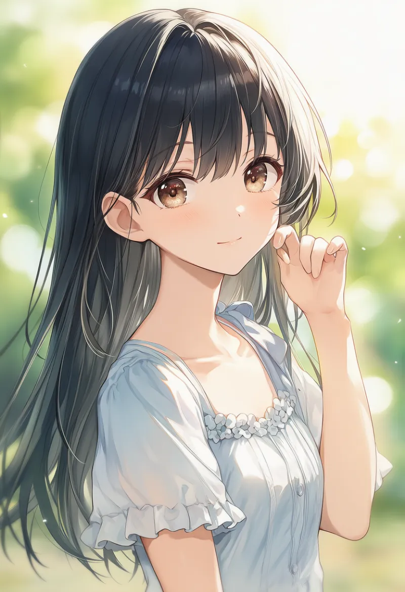 短袖のフリル袖のAIイラスト|プロンプト紹介