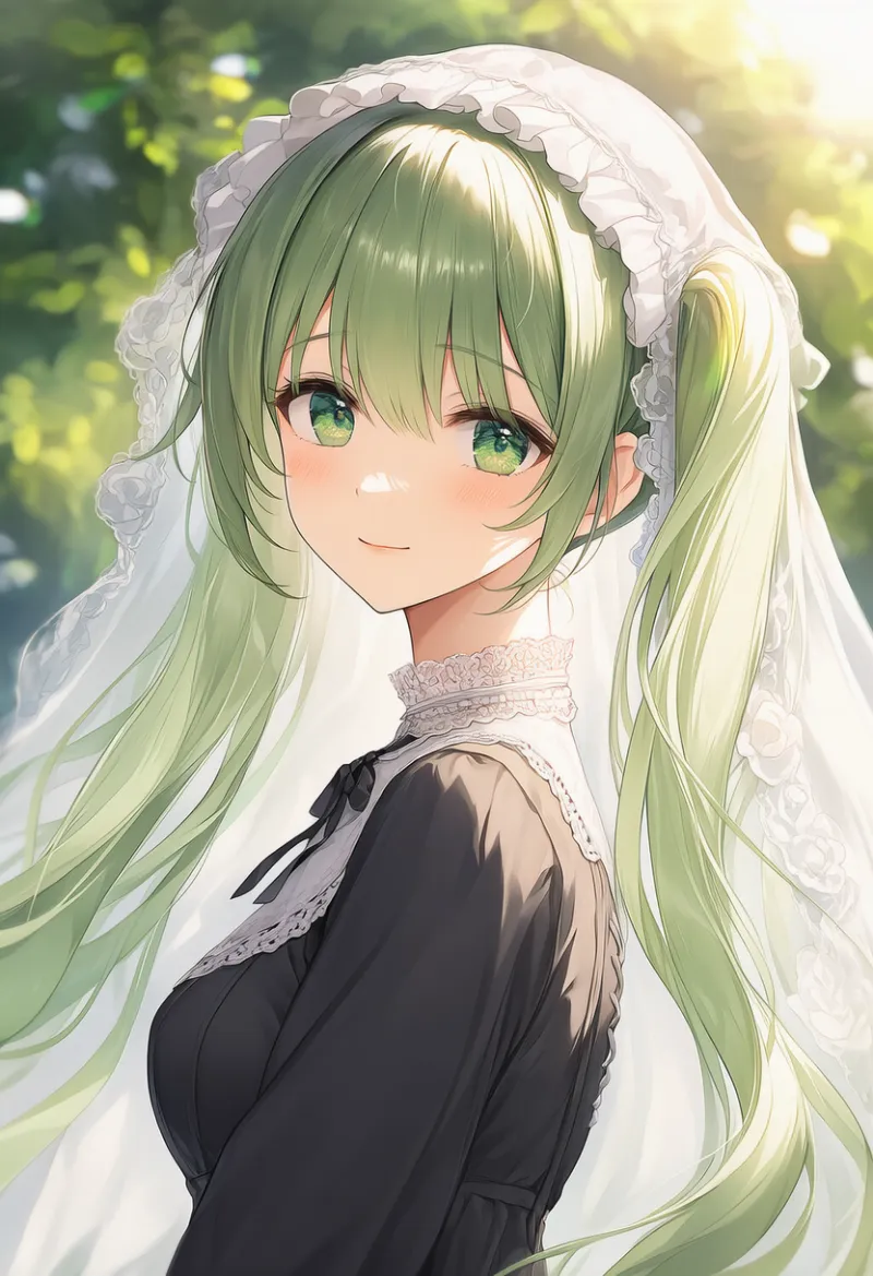 フリルのヴェールのAIイラスト|プロンプト紹介