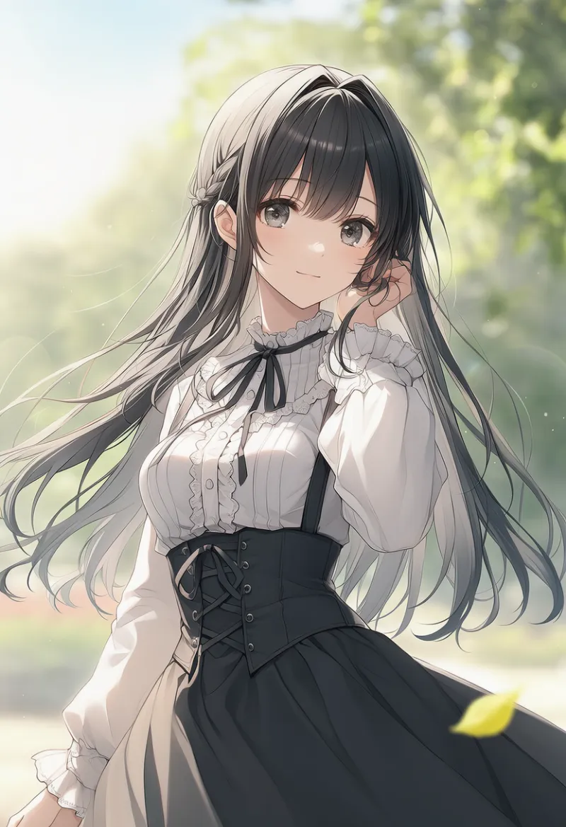 フリル付きコルセットのAIイラスト|プロンプト紹介