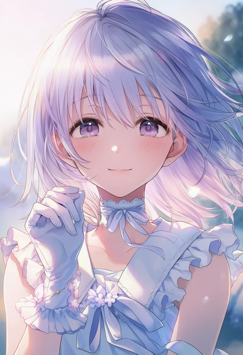 フリル付きの手袋のAIイラスト|プロンプト紹介