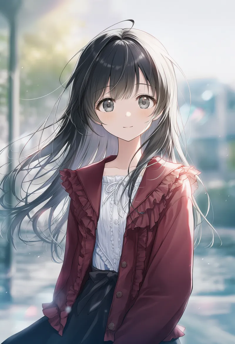 フリル付きジャケットのAIイラスト|プロンプト紹介