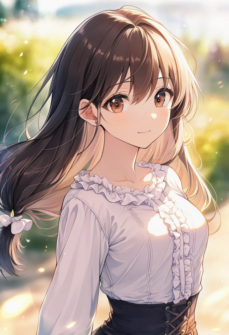 フリルシャツのAIイラスト|プロンプト紹介