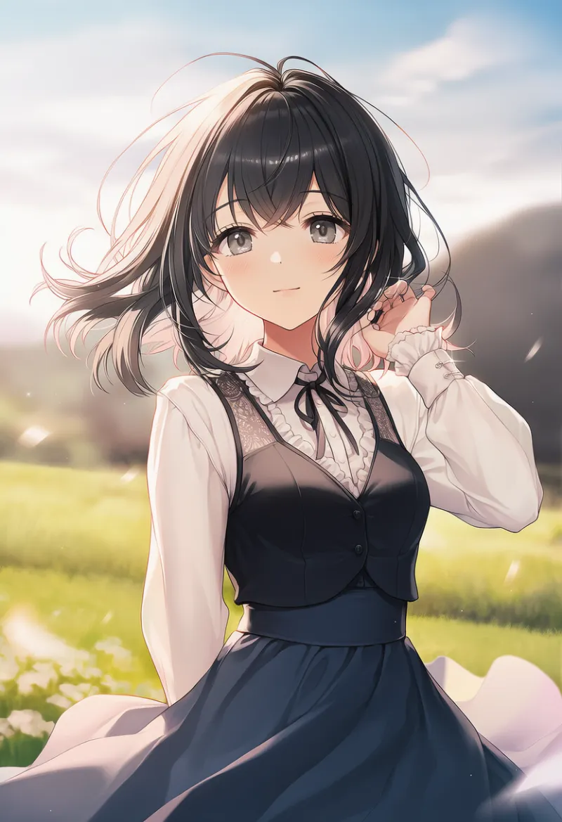 フリル付きベストのAIイラスト|プロンプト紹介