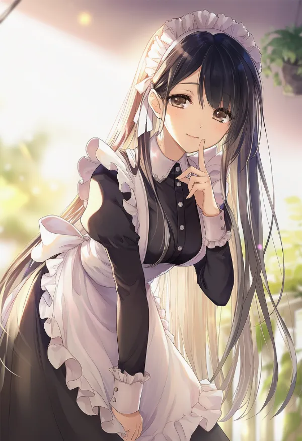 フリル付きメイド服:frills, maid|AIイラスト