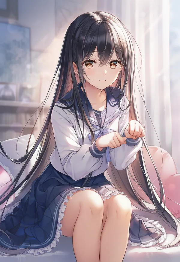 フリル付きセーラー服:frills, serafuku|AIイラスト