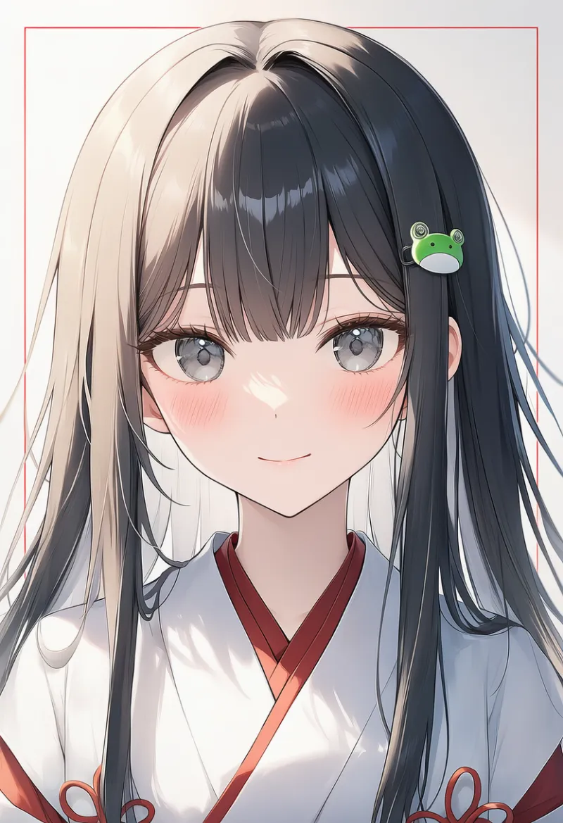 カエルの髪飾りのAIイラスト｜プロンプト紹介