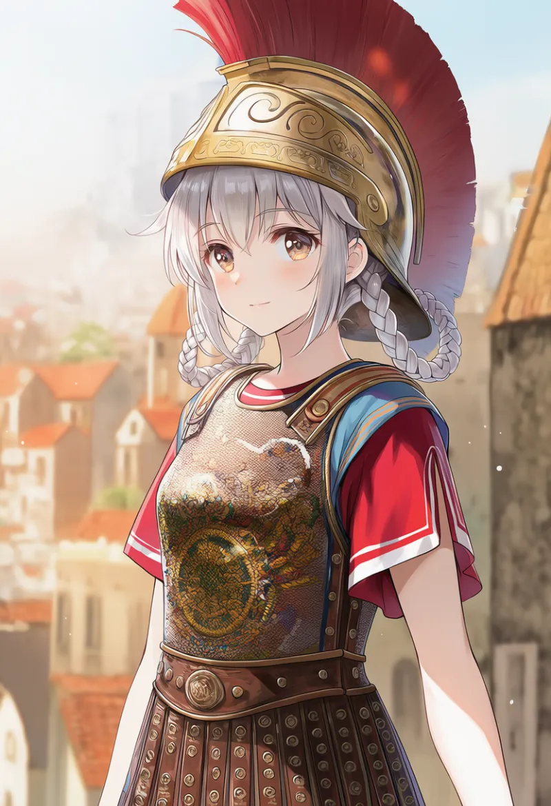 ローマ兜のAIイラスト｜プロンプト紹介