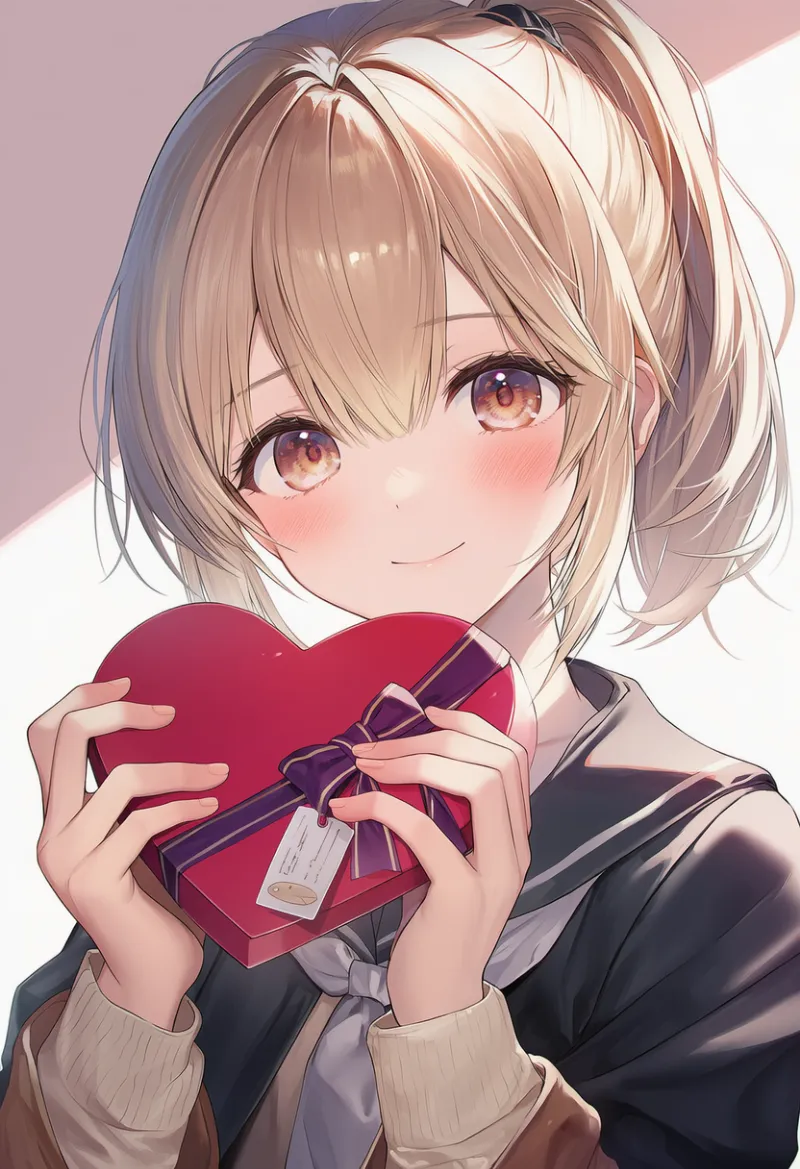 ギフトボックスのタグのAIイラスト｜バレンタインデー