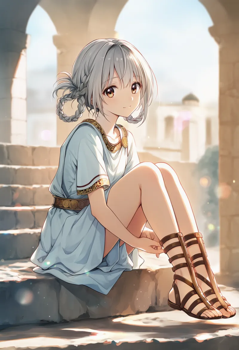 グラディエーターサンダルのAIイラスト｜プロンプト紹介