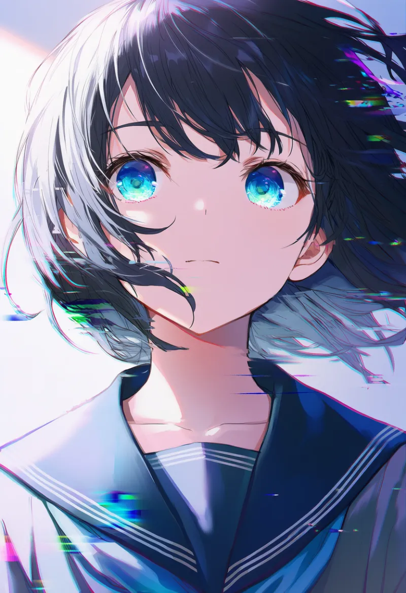 デジタル的なノイズを再現したAIイラスト｜プロンプト紹介