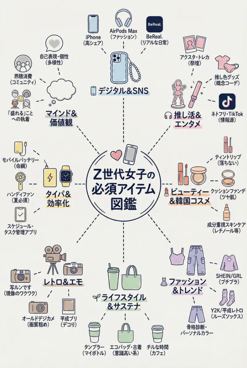 中央放射型・ミニマル系・単色アイコンデザイン|Nano Banana用グラフィックレコーディングのプロンプト