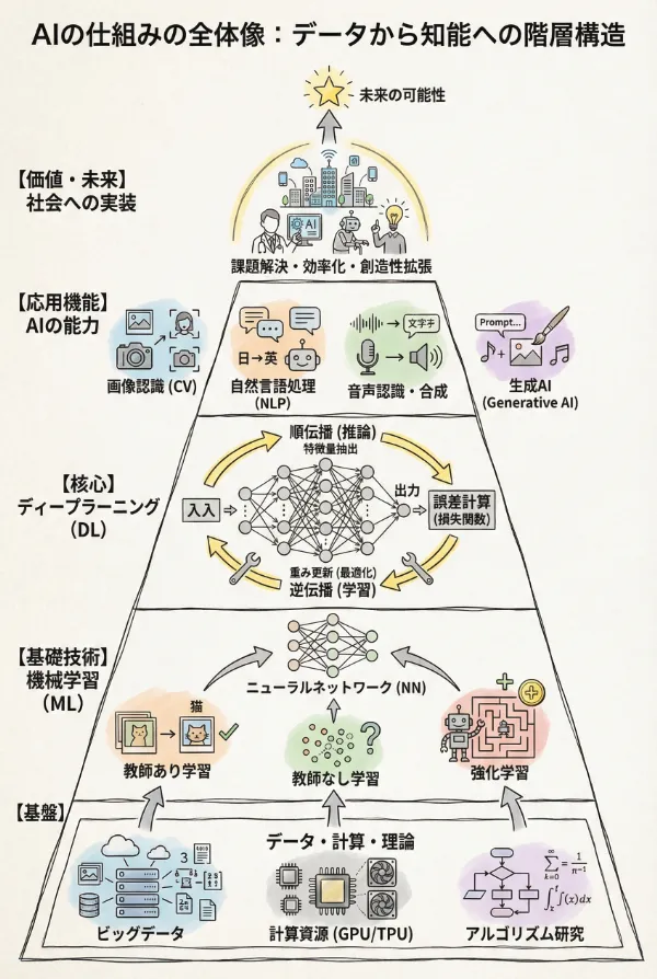 ピラミッド型|Nano Banana用グラフィックレコーディングのプロンプト