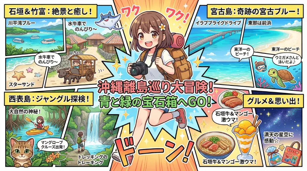 カラー漫画風・キャラクターをぶち抜きコマで配置|Nano Banana用グラフィックレコーディングのプロンプト