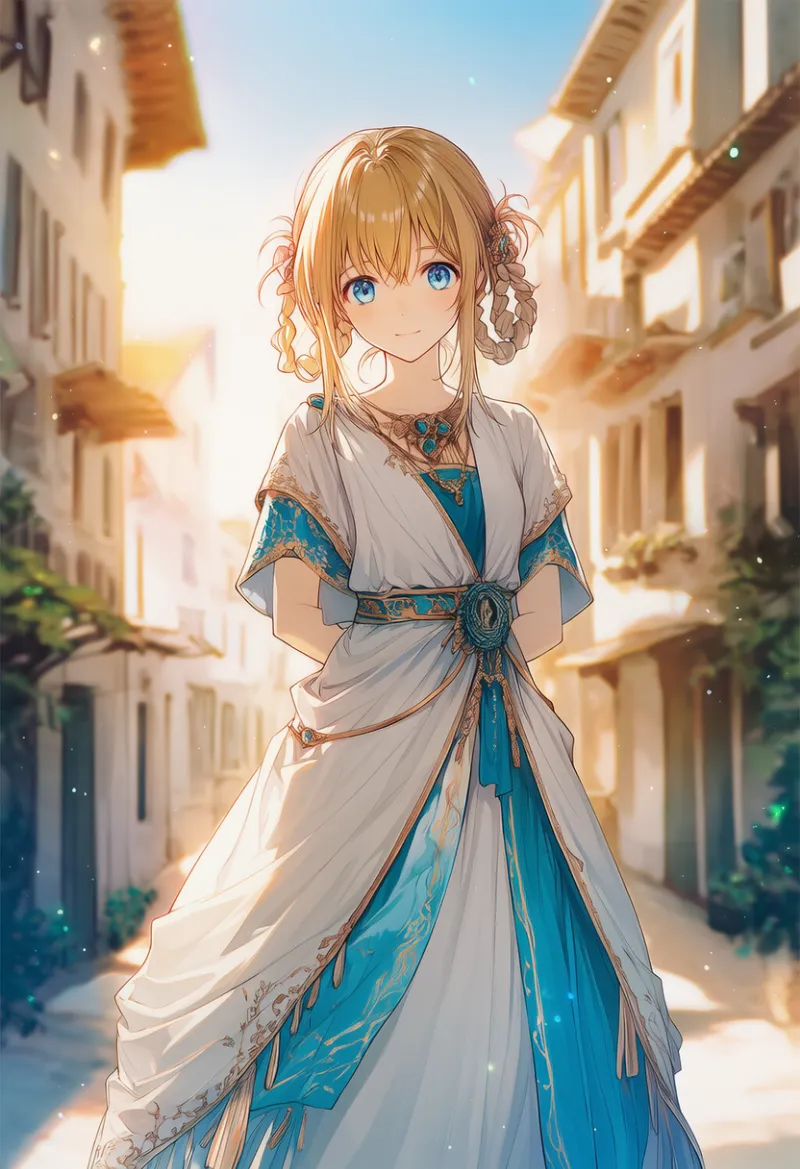 重ね着をした古代ギリシャ・ローマ服のAIイラスト｜プロンプト紹介