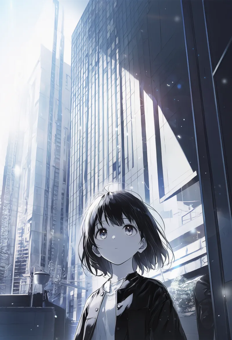 グレースケールで作成したAIイラスト｜プロンプト紹介