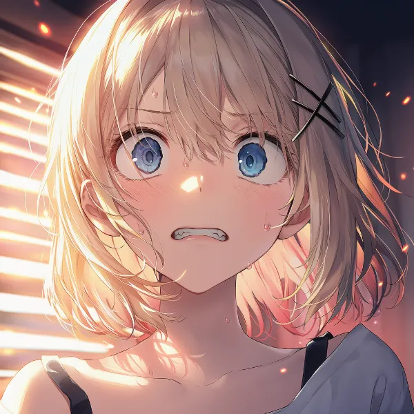 耐えきれない悔しさの表情プロンプト(grimace, clenched teeth, sweat)|AIイラスト