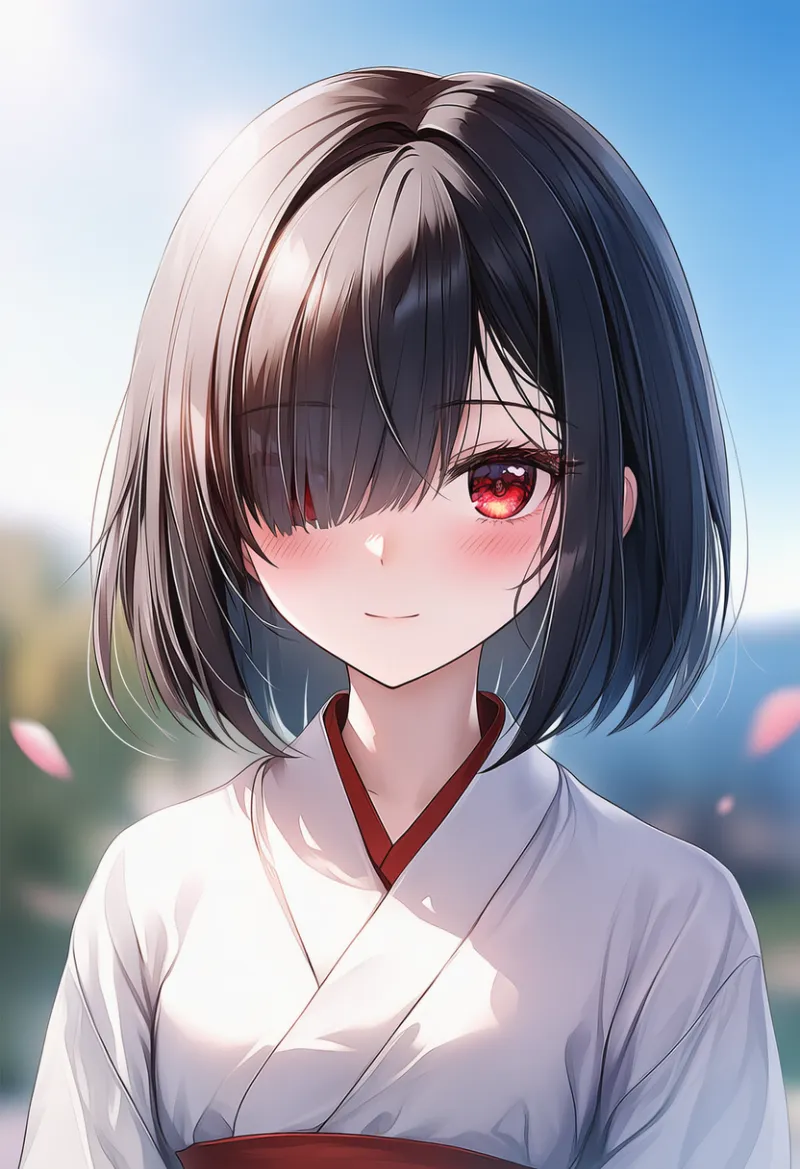 片目隠れのAIイラスト｜プロンプト紹介