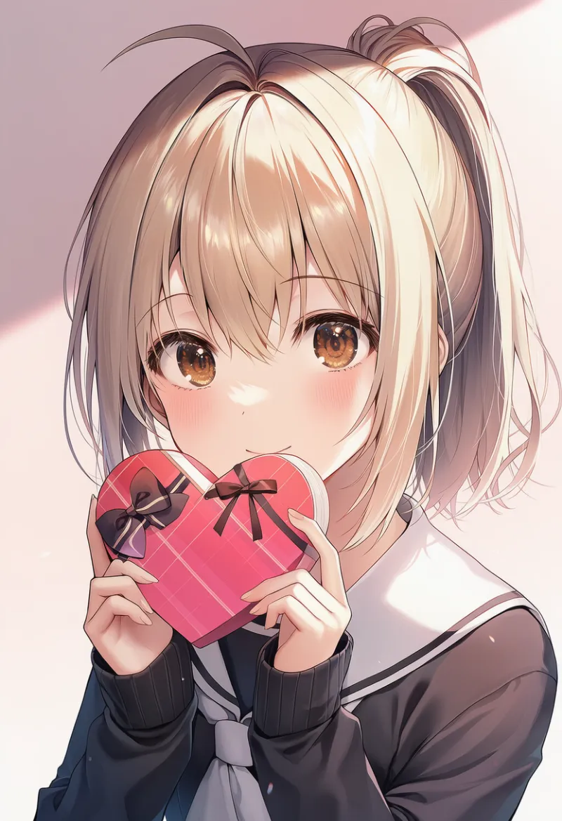 ハート型の箱のAIイラスト｜バレンタインデー