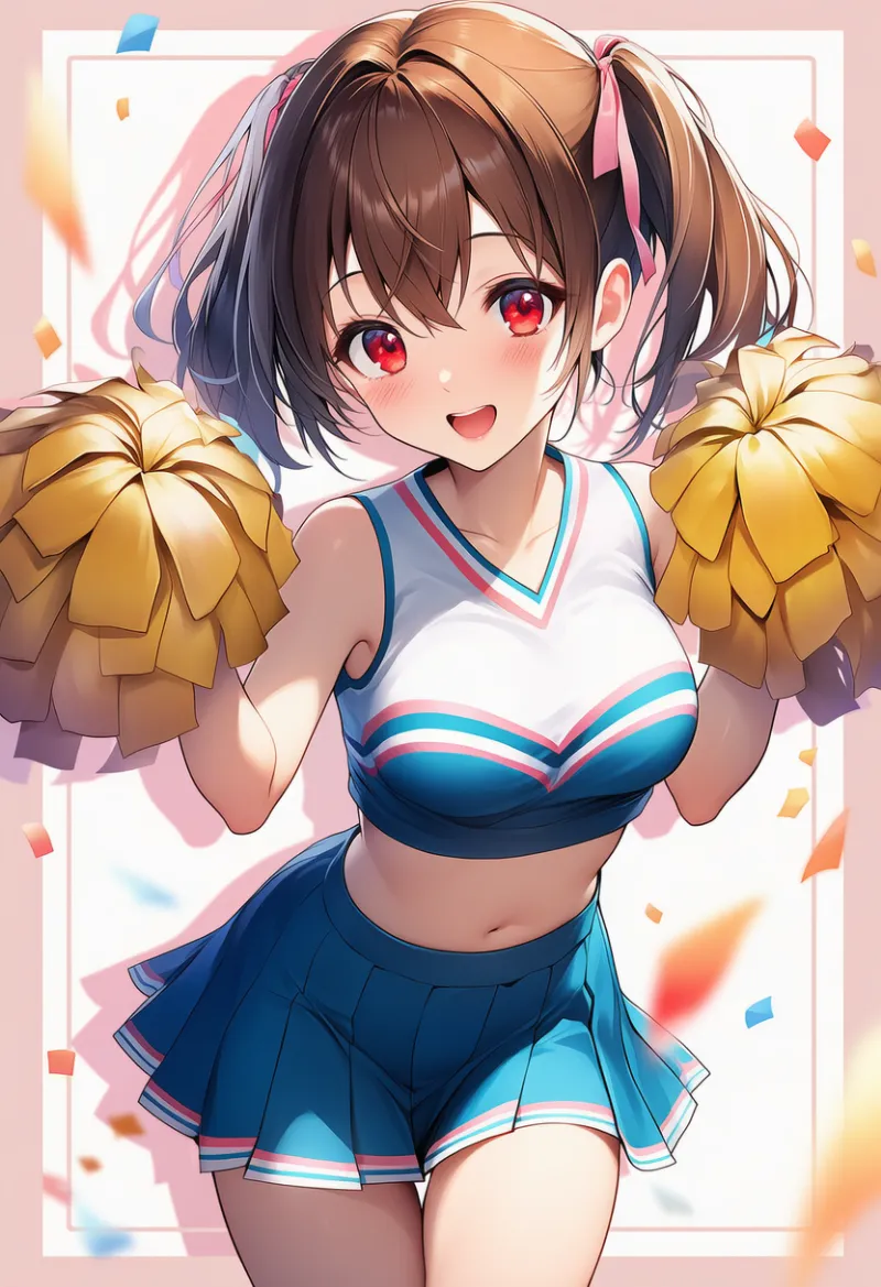 ポンポンを持っている仕草のプロンプト｜AIイラスト