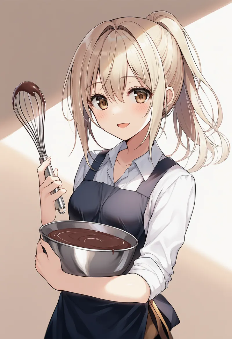 泡立て器を持っているAIイラスト｜プロンプト紹介