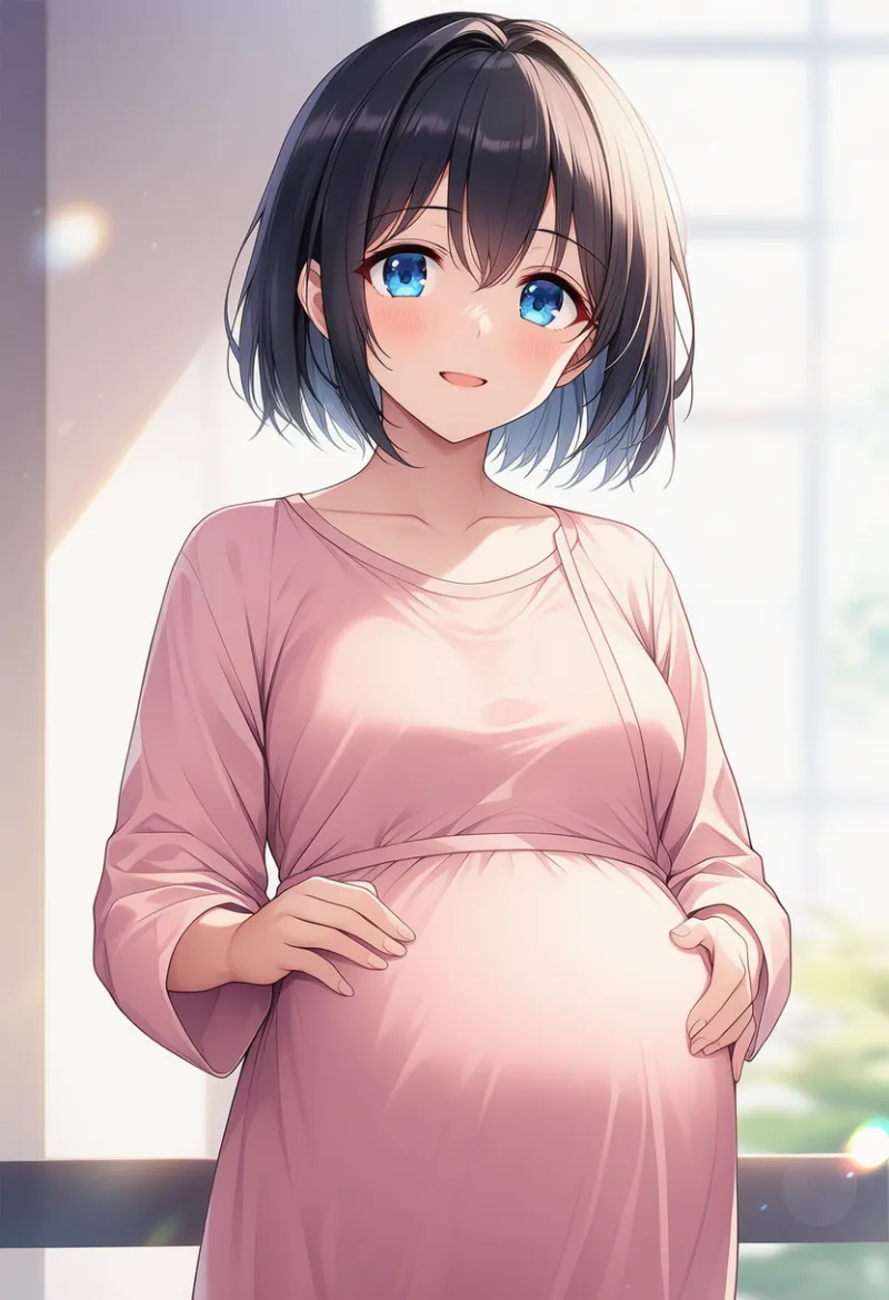 分娩用ガウン(マタニティ・産婦人科)の病院服のAIイラストとプロンプト