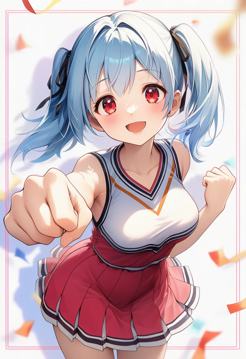 拳を突き出す（チアリーディング）のプロンプト｜AIイラスト