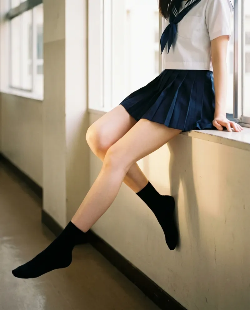 制服を着たAI美女のポートレート作例-3