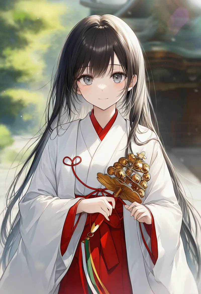 神楽鈴（かぐらすず）のAIイラスト｜プロンプト紹介