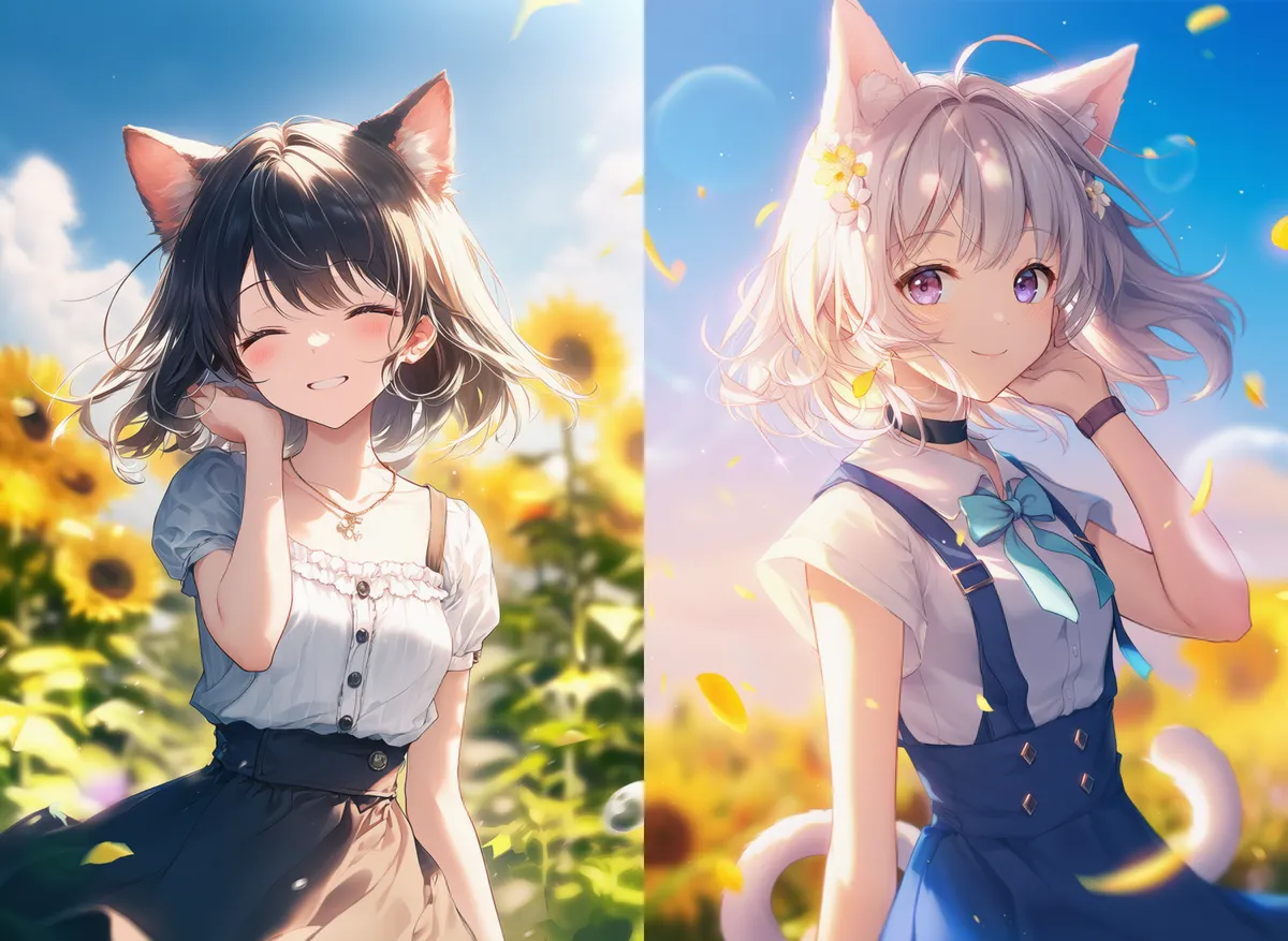 ケモ耳の少女のAIイラスト|プロンプト紹介