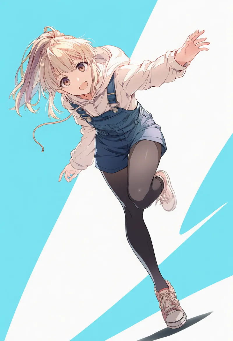 キックフリップ(ダンスポーズ)のAIイラストとプロンプト紹介