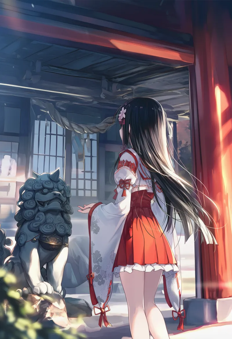 狛犬のAIイラスト｜プロンプト紹介