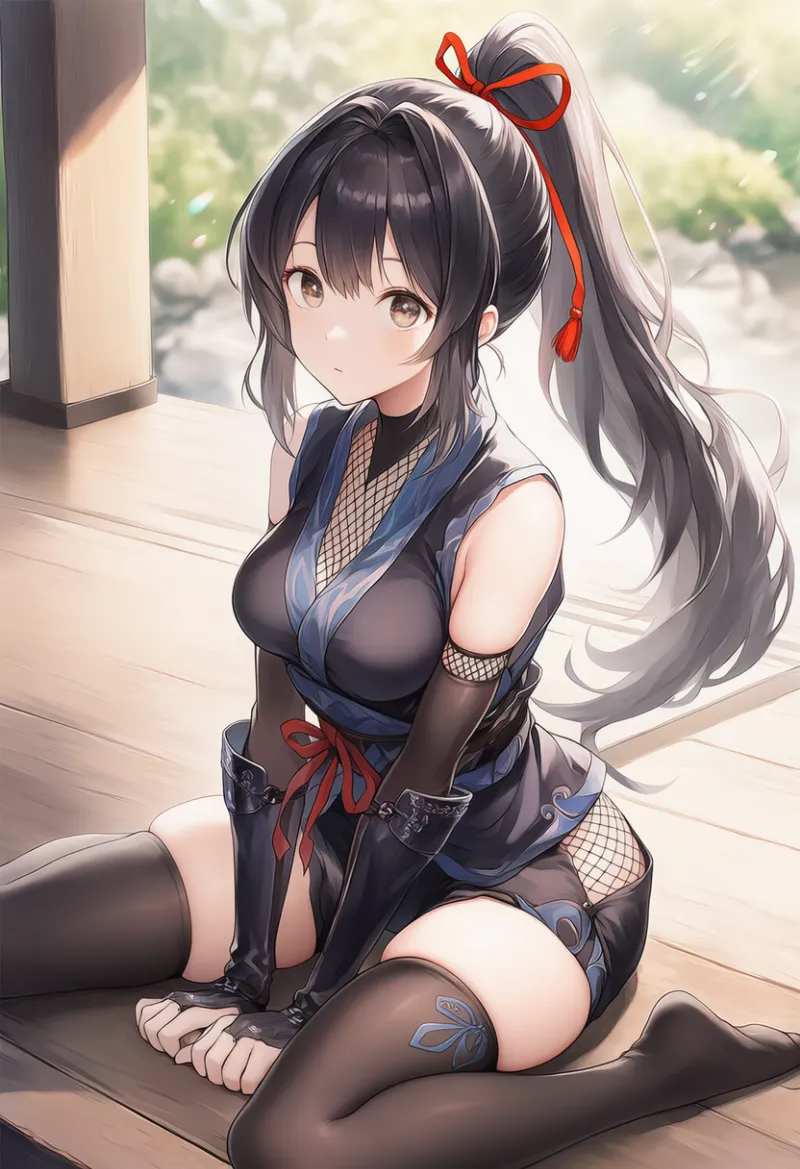 脚半(忍者服)のAIイラストとプロンプト紹介