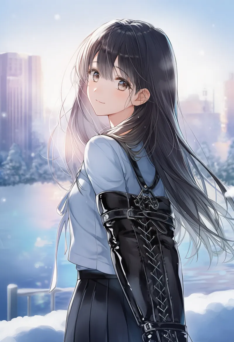 エナメル質のアームバインダーのプロンプト紹介|AIイラスト