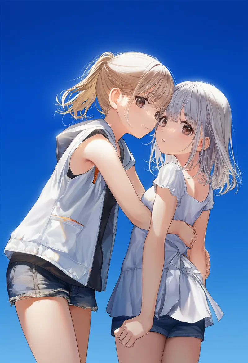 体を強く押し付ける密着（弱め）プロンプト