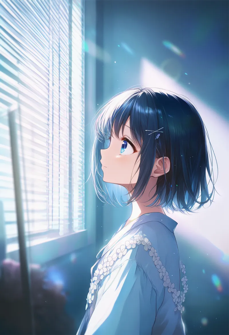 光が差し込む状態を再現したAIイラスト｜プロンプト紹介