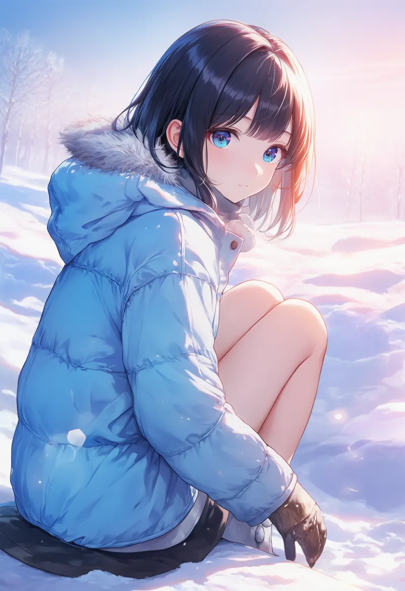 振り返る仕草のAIイラスト｜プロンプト紹介