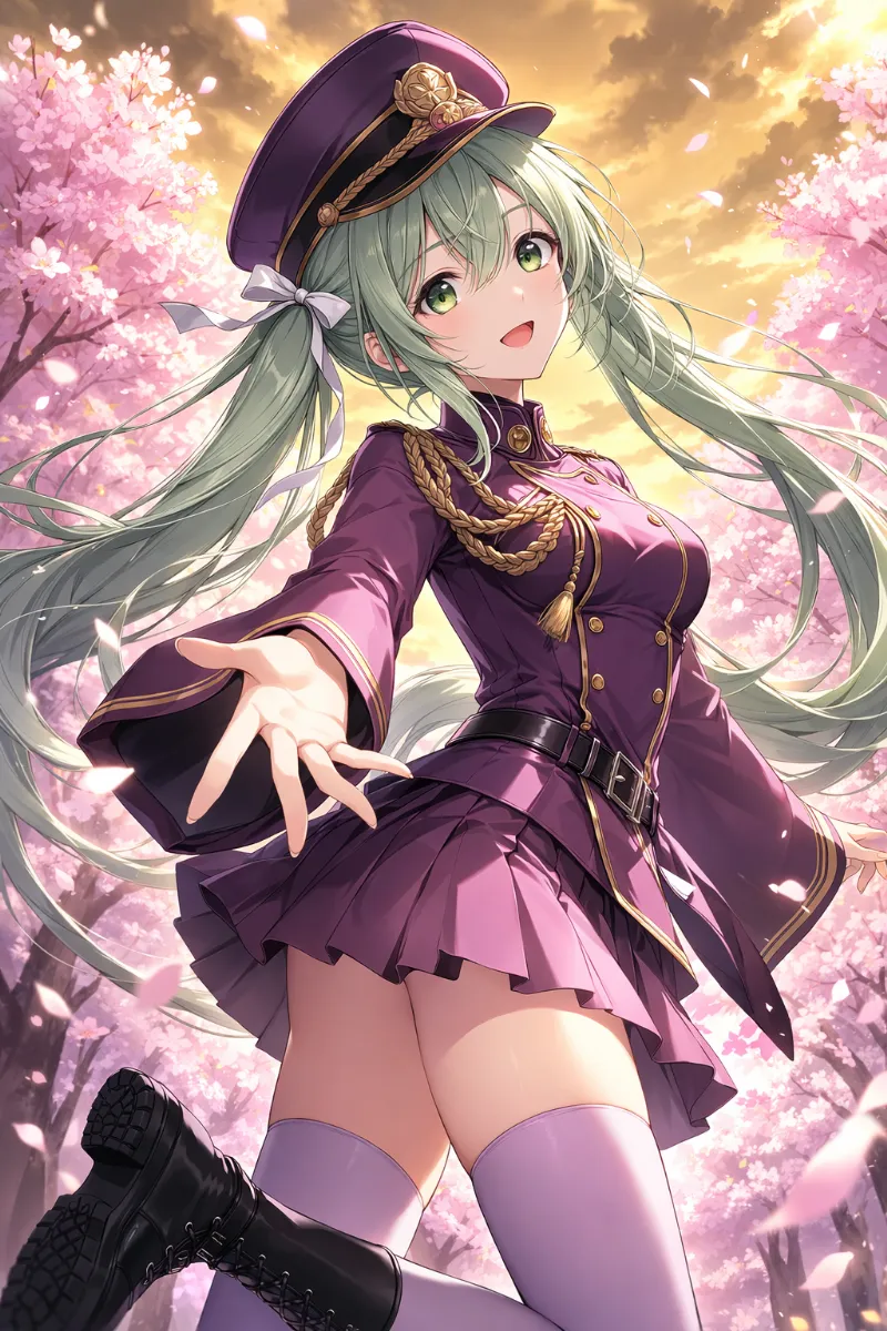 千本桜・初音ミク風の大正ロマンのプロンプトとAIイラスト作例