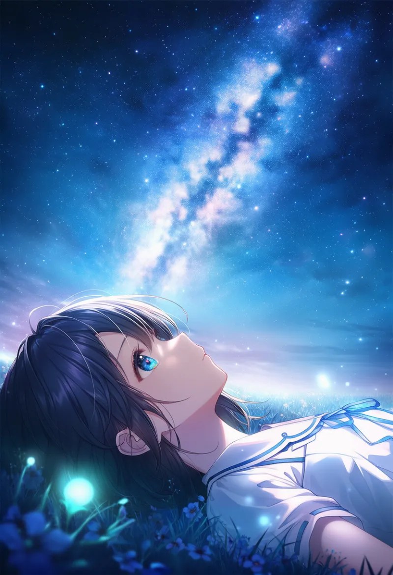 天の川銀河の青春AIイラスト｜プロンプト紹介