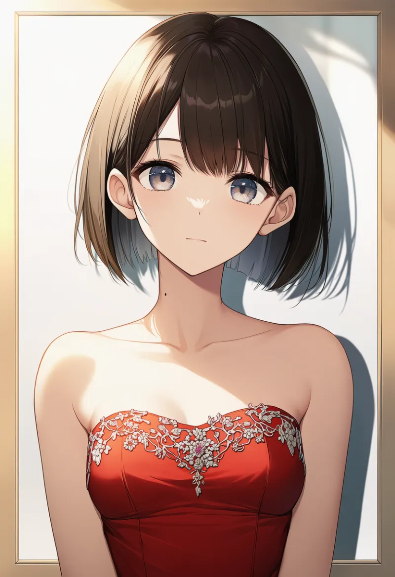 首のほくろのAIイラストとプロンプト紹介