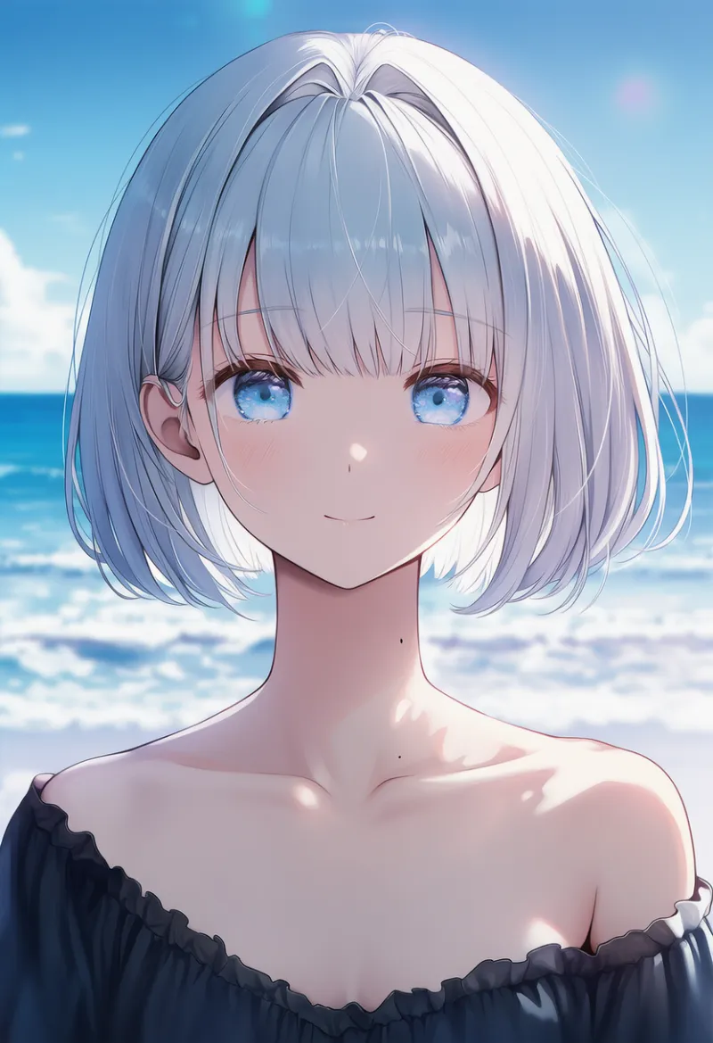 鎖骨のホクロのAIイラストとプロンプト紹介