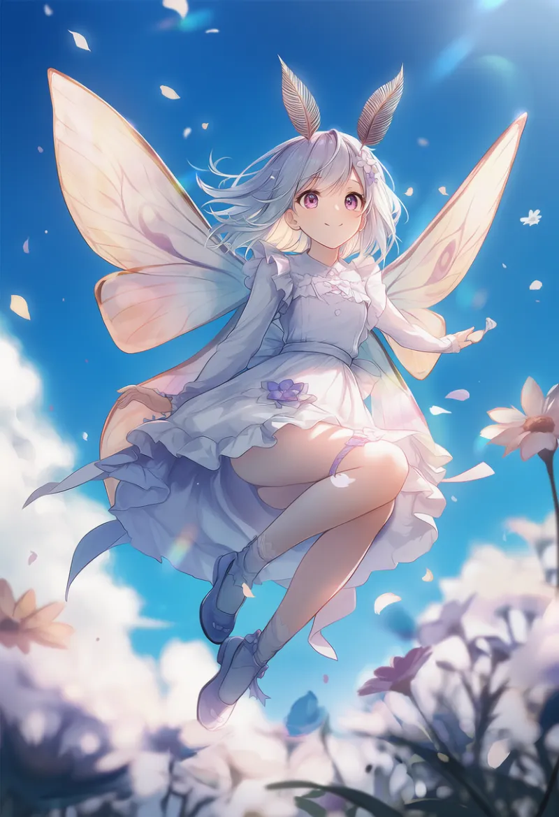 蛾の擬人化のAIイラスト|プロンプト紹介